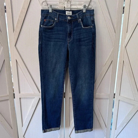 Hudson Jeans Natalie Midrise Slim Boyfriend Cropped Jeans in Leah - Picture 3 of 11